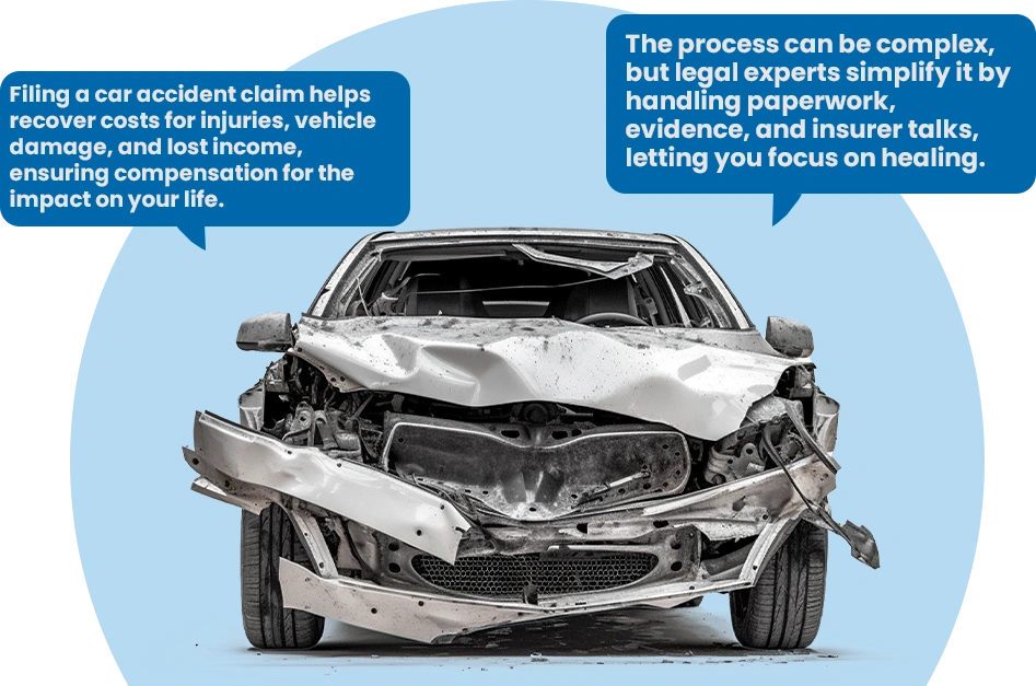 Car Accident claim process illustration